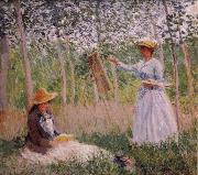 Claude Monet Suzanne Reading and Blanche Painting by the Marsh at Giverny Spain oil painting artist